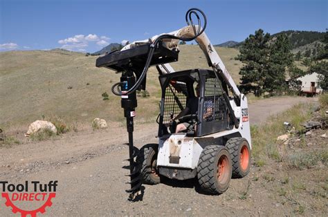 skid steer attachments post hole digger|auger attachments for skid steers.